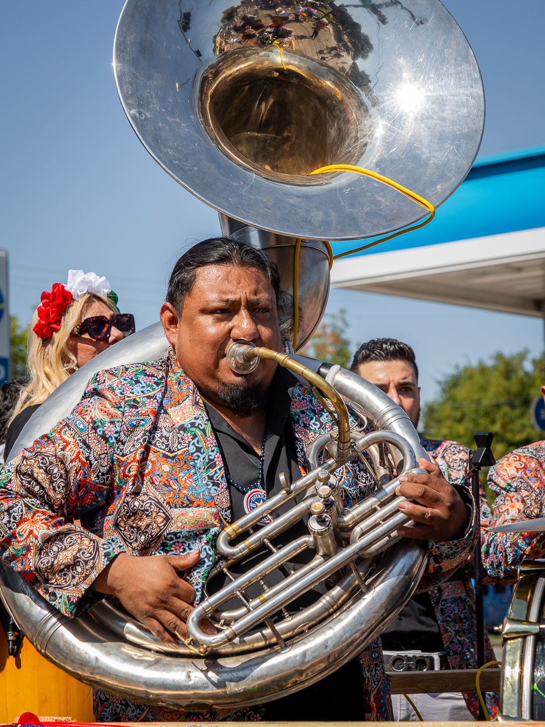 Performer on stage at the Pride in Dallas festival